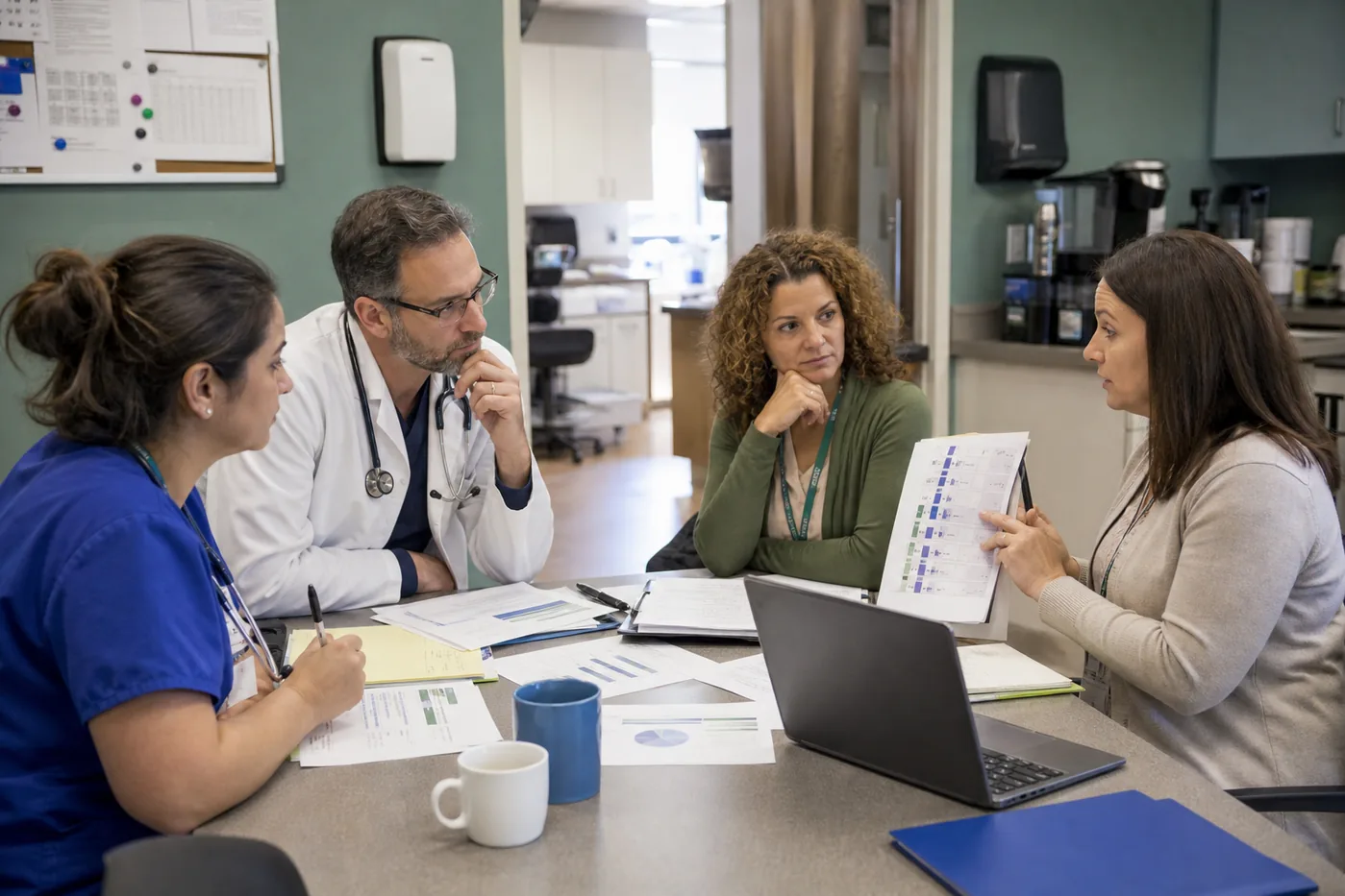 Healthcare practice team comparing medical billing operations