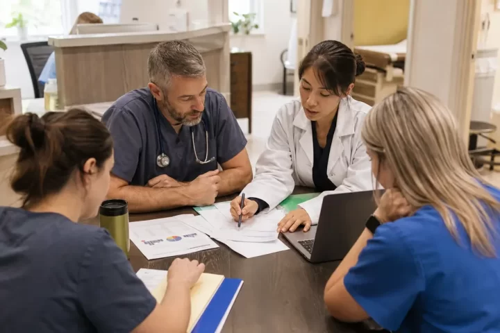 Anesthesiology group leadership discussing medical billing