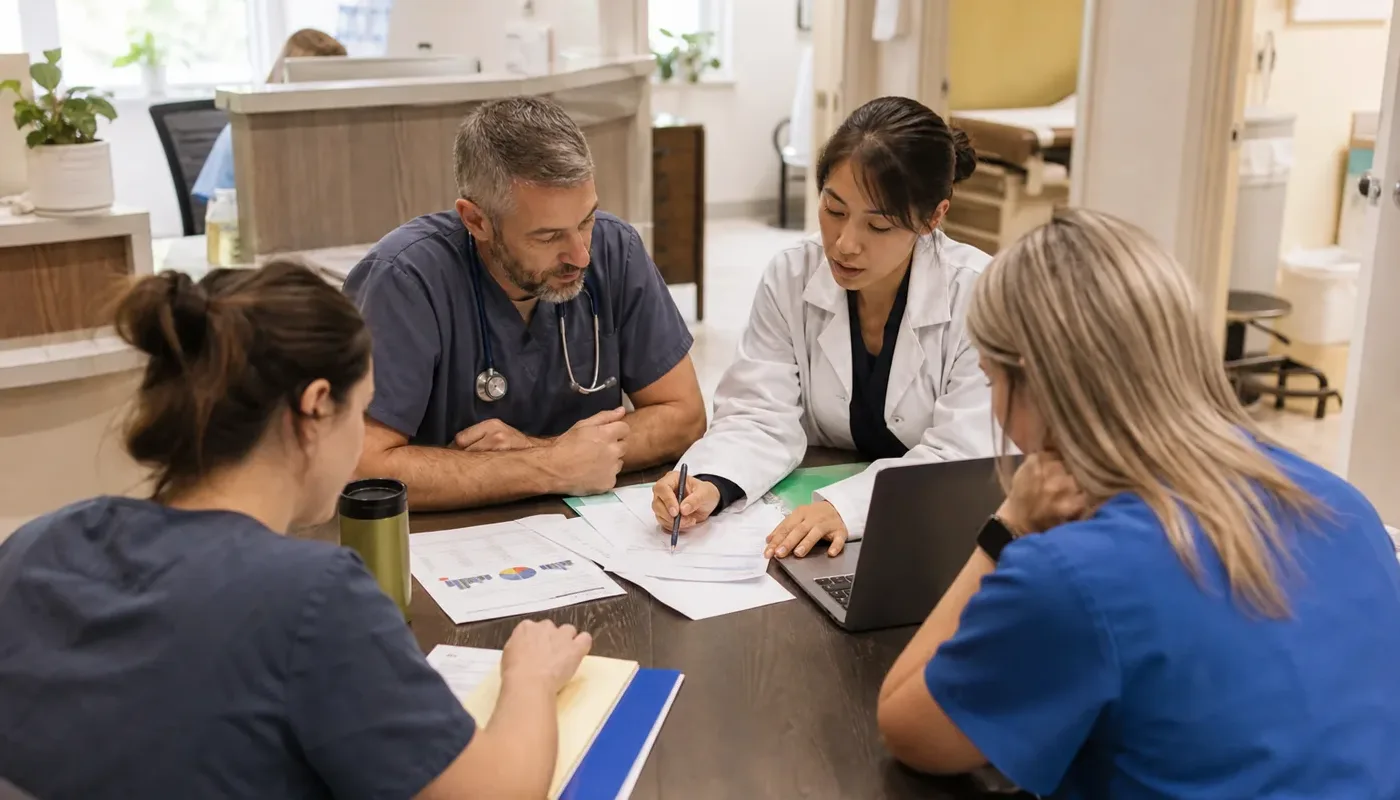Anesthesiology group leadership discussing medical billing