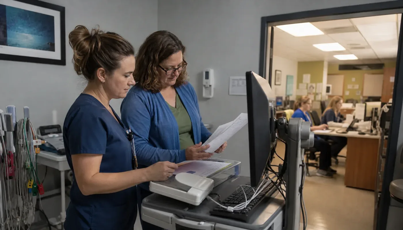 Gastroenterology practice team reviewing billing operations