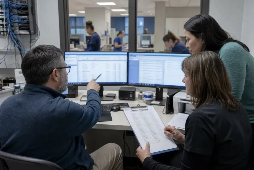 Revenue cycle specialist working on GI procedure claims